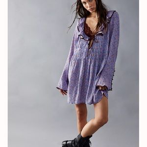 boho dress with flower pattern